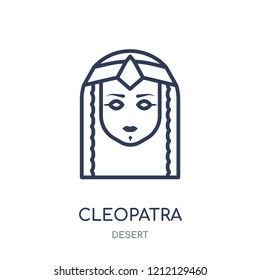 Cleopatra icon. Cleopatra linear symbol design from Desert collection. Simple outline element vector illustration on white background.