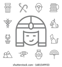 Cleopatra icon. Mythology icons universal set for web and mobile