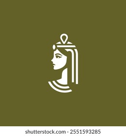 Cleopatra lady logo for sale.