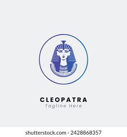 vector de plantilla de diseño de logotipo de cleopatra