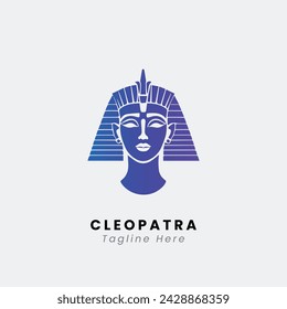 vector de plantilla de diseño de logotipo de cleopatra