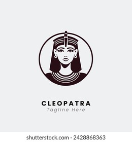 vector de plantilla de diseño de logotipo de cleopatra