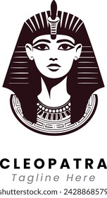 vector de plantilla de diseño de logotipo de cleopatra