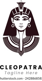 vector de plantilla de diseño de logotipo de cleopatra