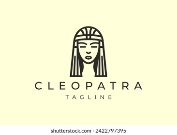 Ilustración vectorial del diseño del logotipo Cleopatra