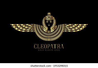 Cleopatra queen female pharaoh Egyptian logo  