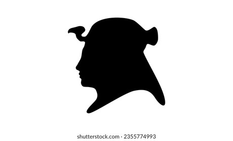 Cleopatra silhouette, high quality vector