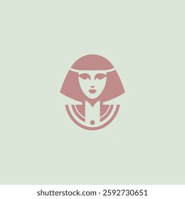 Cleopatra Simple Minimalist Logo – A sleek Cleopatra logo reflecting beauty, power, and royalty.