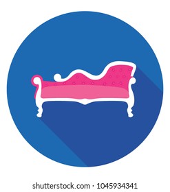 
Cleopatra sofa flat design icon 
