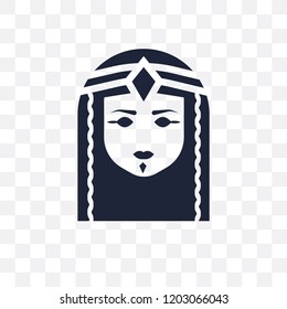 Cleopatra transparent icon. Cleopatra symbol design from Desert collection. Simple element vector illustration on transparent background.