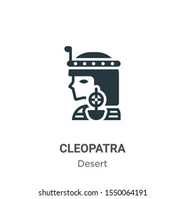 Cleopatra vector icon on white background. Flat vector cleopatra icon symbol sign from modern desert collection for mobile concept and web apps design.