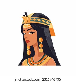 Vector Cleopatra aislado en blanco