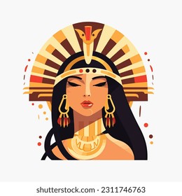 Vector Cleopatra aislado en blanco