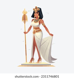 Vector Cleopatra aislado en blanco