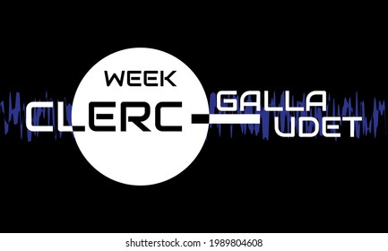Clerc-Gallaudet Week . Geometric design suitable for greeting card poster and banner