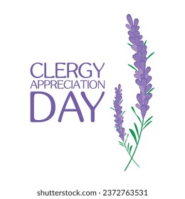 Clergy Appreciation Day. Design suitable for greeting card poster and banner