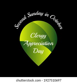 Clergy Appreciation Day . Suitable For Greeting Card Poster And Banner