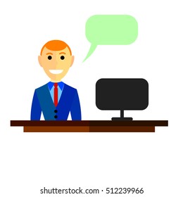 Clerk guy flat picture