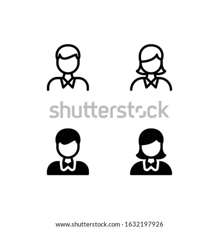 Clerk Icon Logo Vector Symbol. Assistant Icon