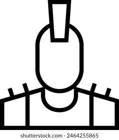 icono de empleado. Diseño de estilo lineal delgado aislado sobre fondo blanco
