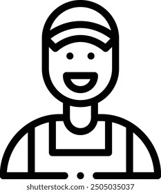 clerk icon. Thin Linear Style Design Isolated On White Background