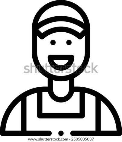 clerk icon. Thin Linear Style Design Isolated On White Background