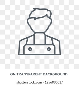 Clerk icon. Trendy flat vector Clerk icon on transparent background from Professions collection. High quality filled Clerk symbol use for web and mobile