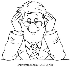 Clerk or manager solving a problem