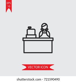Clerk vector icon, illustration symbol