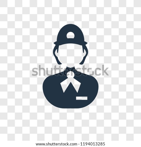 Clerk vector icon isolated on transparent background, Clerk transparency logo concept