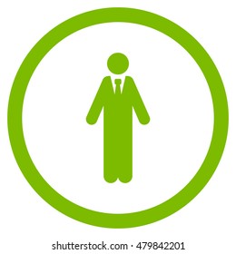 Clerk vector rounded icon. Image style is a flat icon symbol inside a circle, eco green color, white background.
