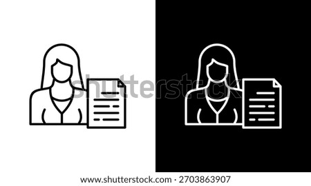 Clerk White Icon Set Design