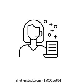 Clerk worker manager icon. Element of labor icon