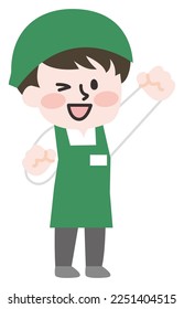 empleado que trabaja en un supermercado