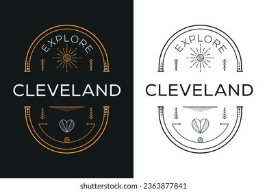 Cleveland City Design, Vector illustration.