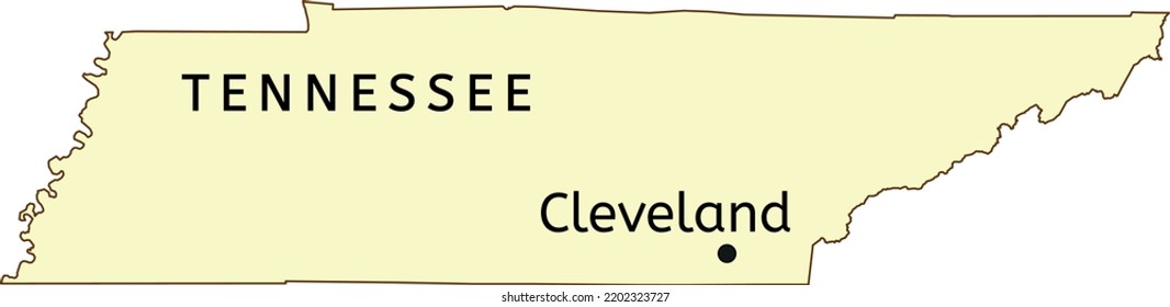 Cleveland City Location On Tennessee Map