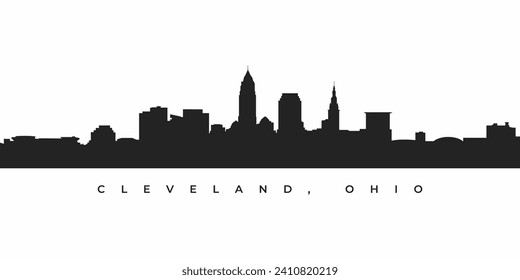 Ilustración de la silueta de la ciudad de Cleveland en formato vector