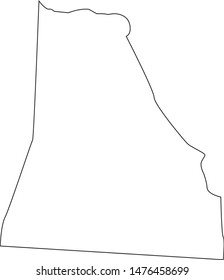Cleveland county map in the State of North Carolina