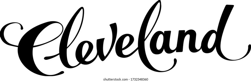 Cleveland - custom calligraphy text