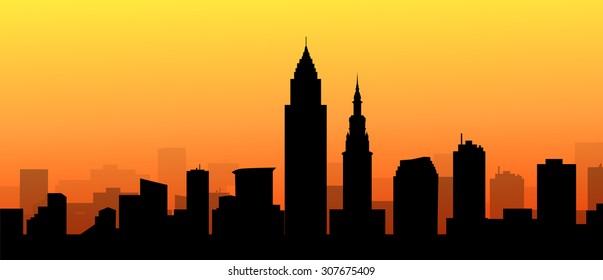 349 Cleveland skyline Stock Vectors, Images & Vector Art | Shutterstock