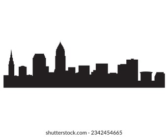 Cleveland skyline silhouette vector art