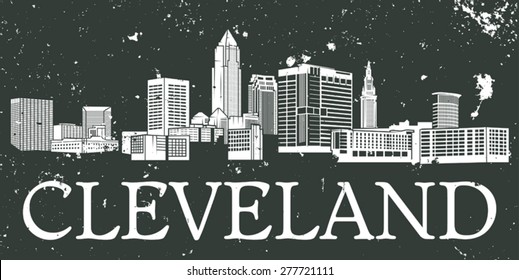 Cleveland Skyline Textured