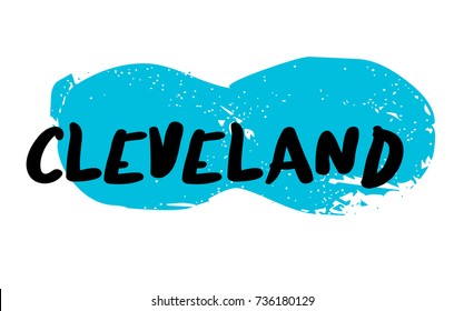 Cleveland sticker. Authentic design graphic stamp. Original series