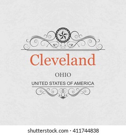 Cleveland,Ohio.Vintage frame.