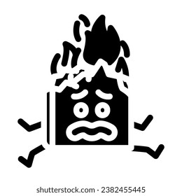 clever book character glyph icon vector. clever book character sign. isolated symbol illustration