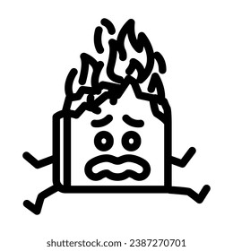clever book character line icon vector. clever book character sign. isolated contour symbol black illustration