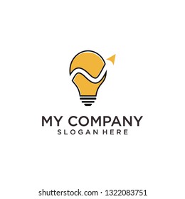 clever bulb logo vector