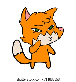 clever cartoon fox