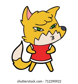 clever cartoon fox