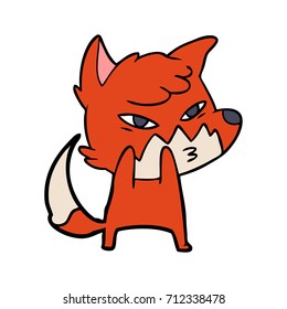 clever cartoon fox
